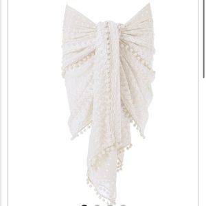 Melissa Odabash White Dot Tassel Pareo Sarong